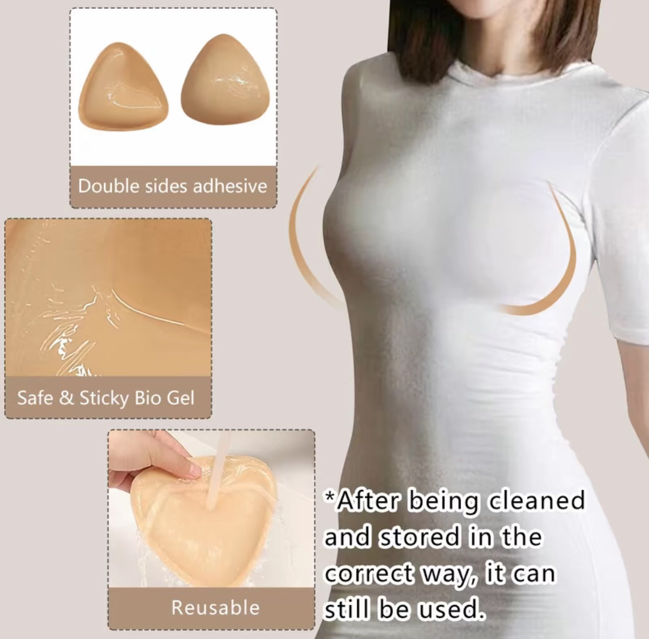 Instant Volume Sticky Bra Inserts To Enhance Shape