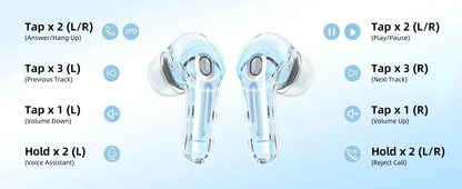 Crystal Series Wireless Earphone Bluetooth