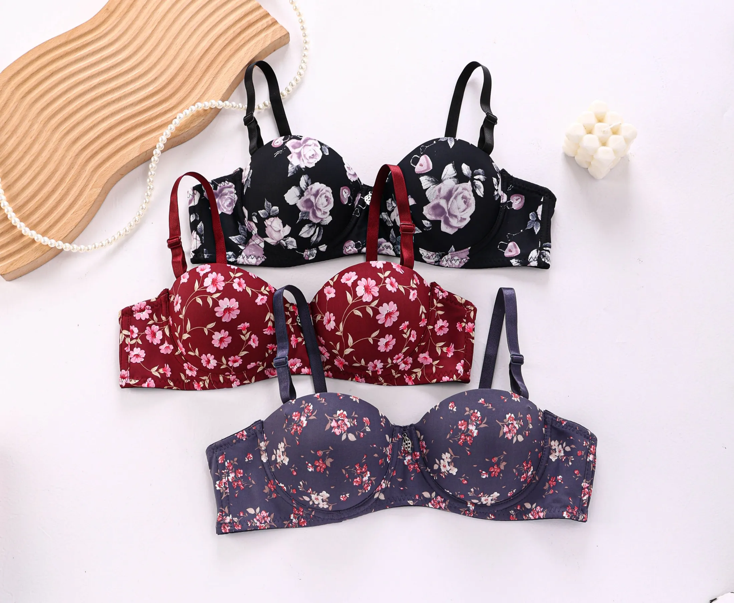 Isabelle Printed Push Up & Strapless Bra With Wire