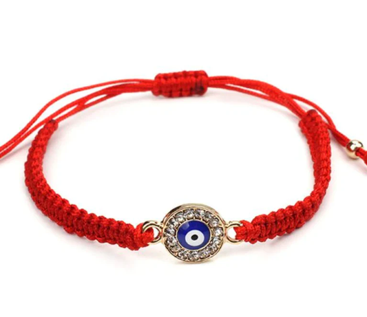 Red Braided Evil Eye Bracelet