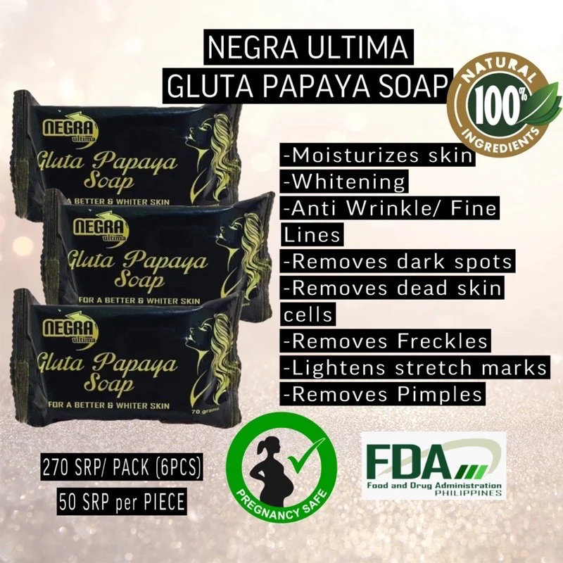 AUTHENTIC Negra Ultima Gluta Papaya Soap (New Improved Formula)