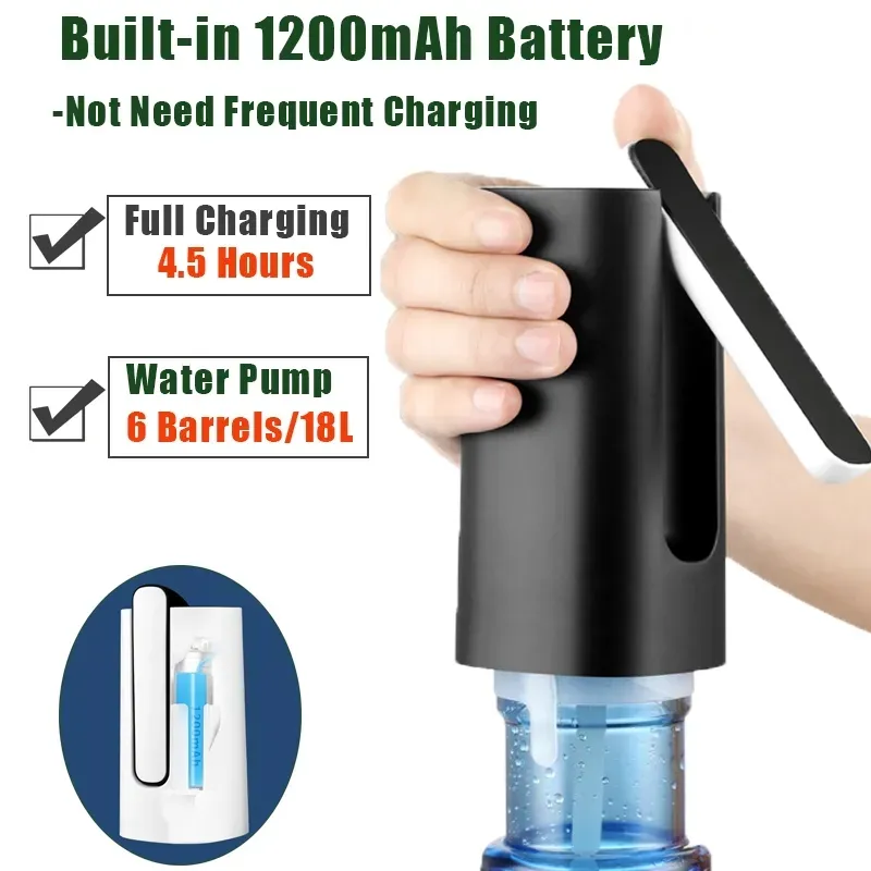 Portable Automatic Water Pump Dispenser USB Charging Smart Electric