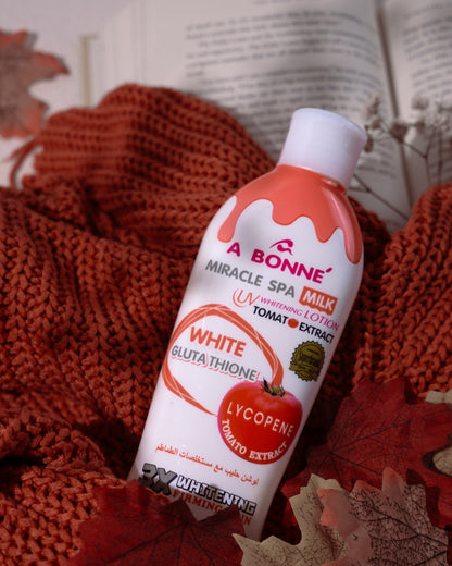 A Bonné Miracle Spa Milk Uv Whitening Lotion Tomato Extract White Glutathione | 500ML