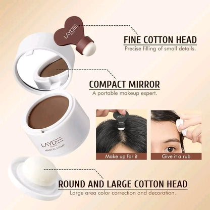 LAYDEE A Versatile Hairline powder - 1 SPIRAL EYEBROW BRUSH + 10 PAIRS OF EYEBROWS