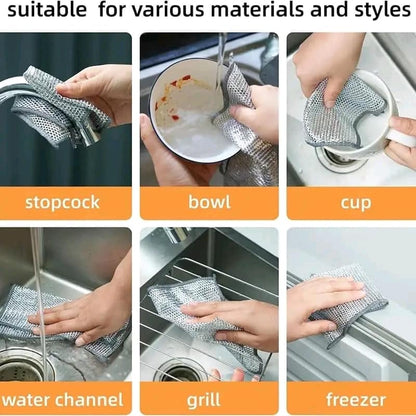 Double Sided Silver Wire Washing Cloth