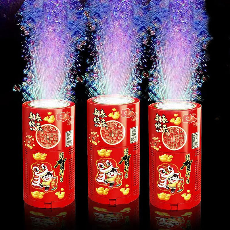 Electric Fireworks Bubble Machine Toys with Lightning & Sound