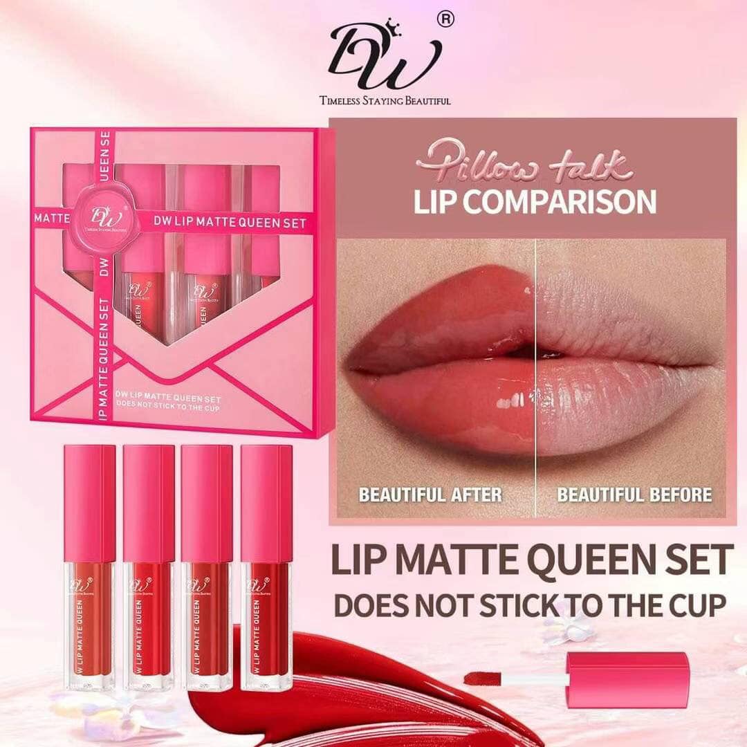 DW Cosmetics Lip Matte Queen 4-in-1 Set