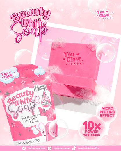 YOU GLOW BABE - BEAUTY WHITE SOAP | 10X POWER WHITENING | 5PCS PER PACK