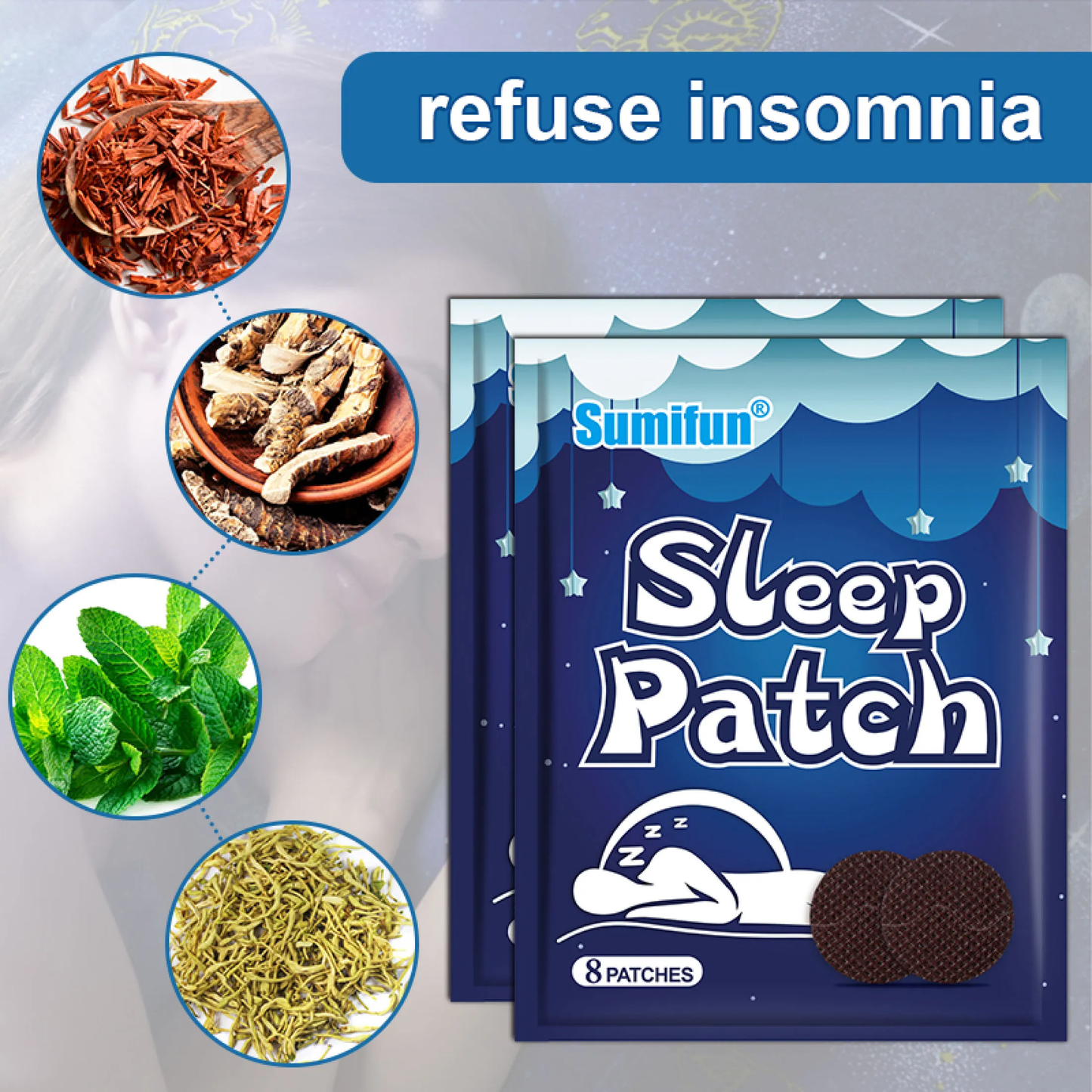 Sleep Patch Relieve Anxiety Headache Stress Sticker Relaxing Improve Insomnia Sleep