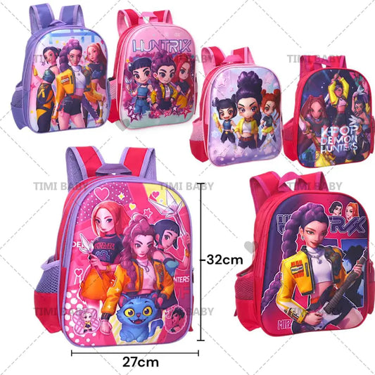 Timi Baby New 32cm K-pop hunters school Backpack for Children's