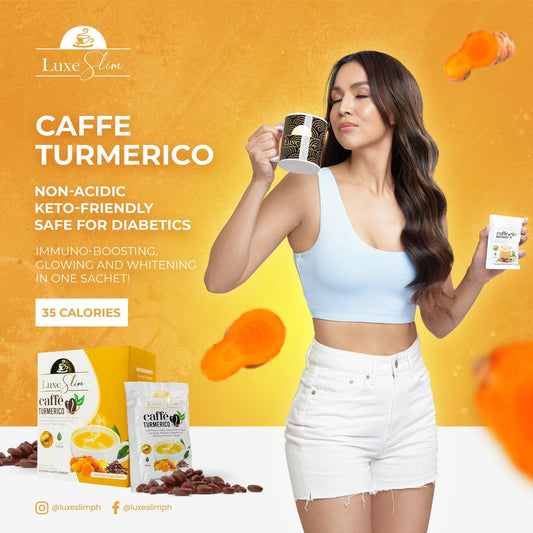 Luxe Slim Coffee /Beauty Juice by Anna Magkawas , Macchiato , Turmerico, Cucumber, Four Season