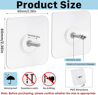 Self Adhesive Hanging Nails Wall-Mounted Screw | 10pcs Per Pack