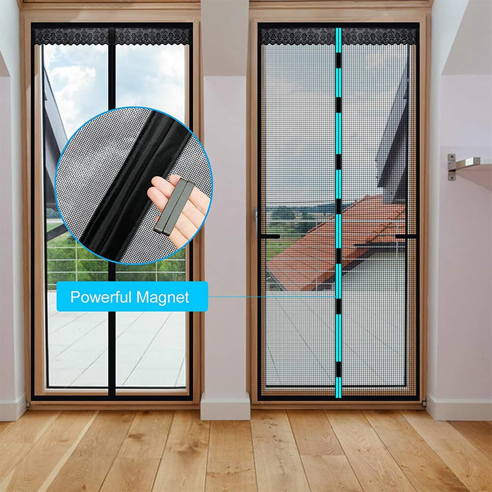 Magic Mesh Instant Screen Door Soft Screen Door Anti Mosquito Fly Mesh Curtain Magnetic Net Screen Door