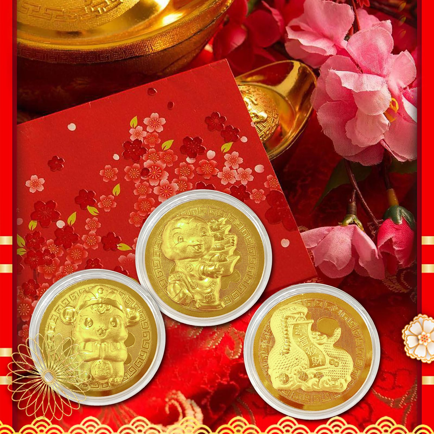 2025 Wealth Fortune Snake Lucky Coin FREE Lucky Bag