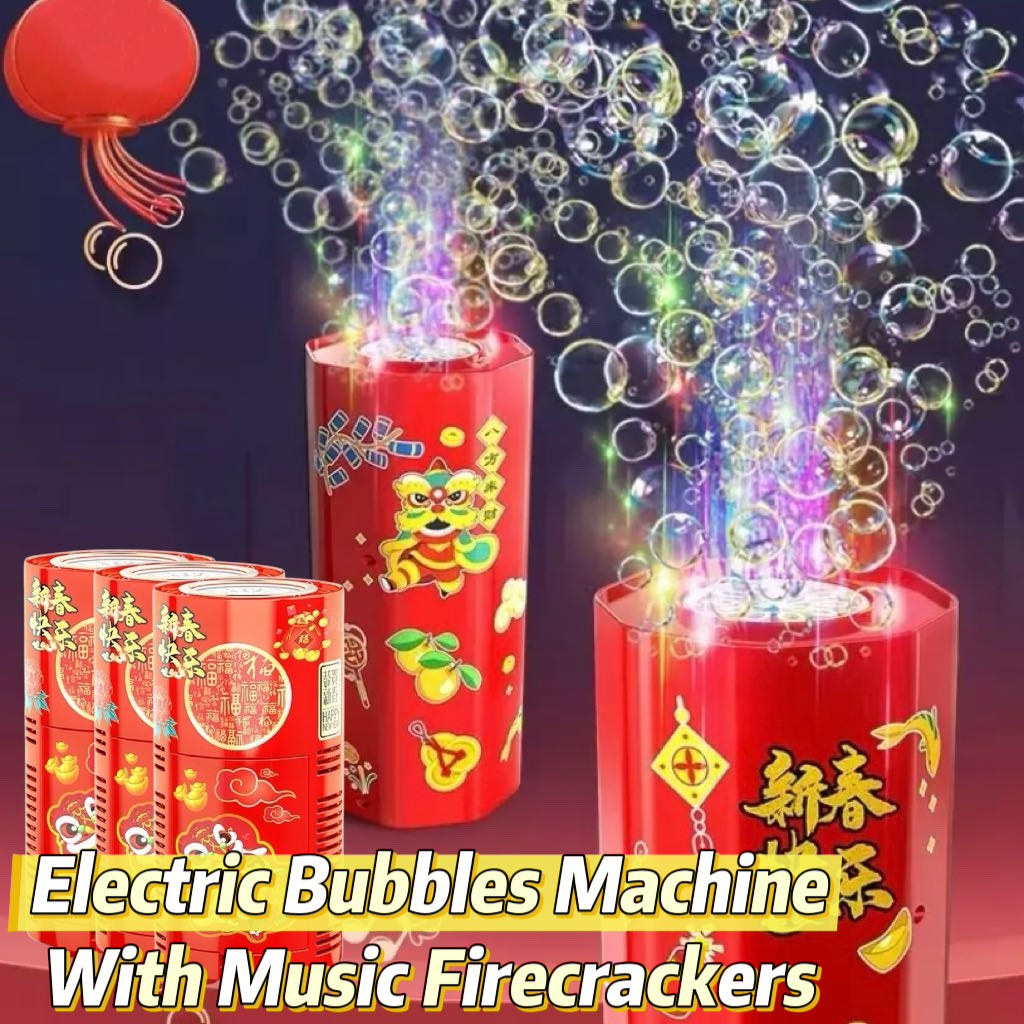 Electric Fireworks Bubble Machine Toys with Lightning & Sound