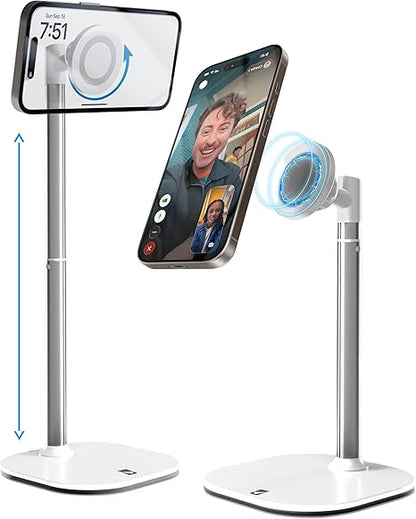 Adjustable Magnetic iPhone Stand for Desk & Phone Holder for Video Recording, Compatible with MagSafe