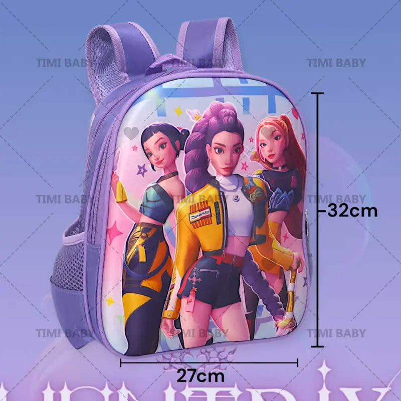 Timi Baby New 32cm K-pop hunters school Backpack for Children's