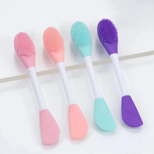 Facial Brushes Exfoliating Double Head Facial Clean Brush Silicone Skin Care Tools