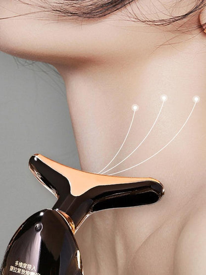 3 In 1 Face Massager Neck Facial Eye Massage Introducer Rejuvenation Beauty Aging Anti Microcurrent Skin Care Device