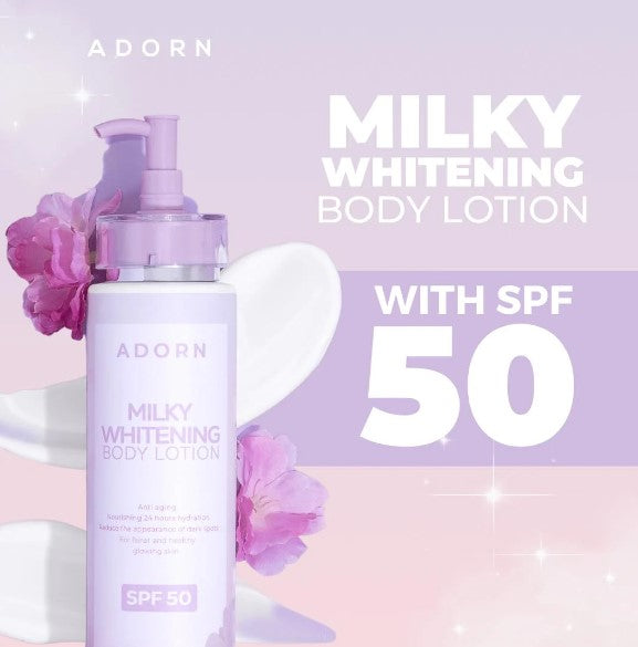 ADORN MILKY WHITENING BODY LOTION SPF50 200ML