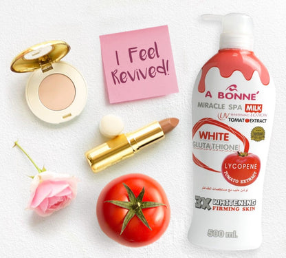 A Bonné Miracle Spa Milk Uv Whitening Lotion Tomato Extract White Glutathione | 500ML