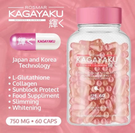 ROSMAR Kagayaku Capsule (GLUTATHIONE + COLLAGEN + ORAL SUNBLOCK + SLIMMING)