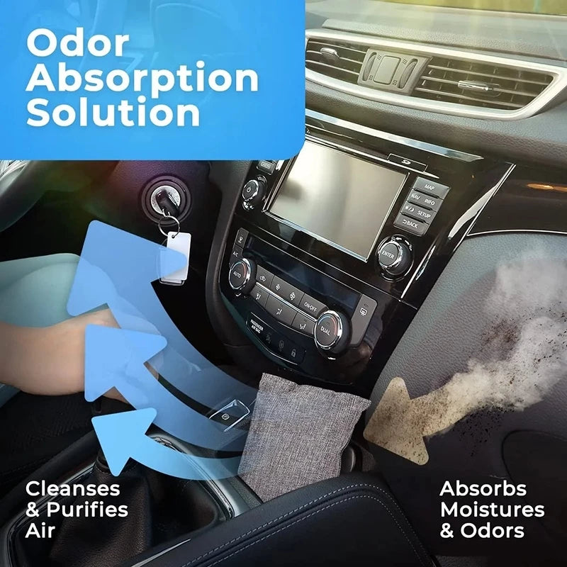 Activated Bamboo Charcoal Bag Odor Remover Air Purifying Bags Deodorant