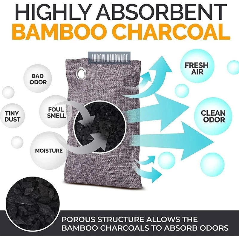 Activated Bamboo Charcoal Bag Odor Remover Air Purifying Bags Deodorant