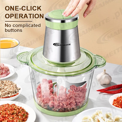 Maimeite Meat Grinder 4L/3L Multifunctional Food Processor 2-Speed AdjustmentFood Mixer Electric Meat Grinder