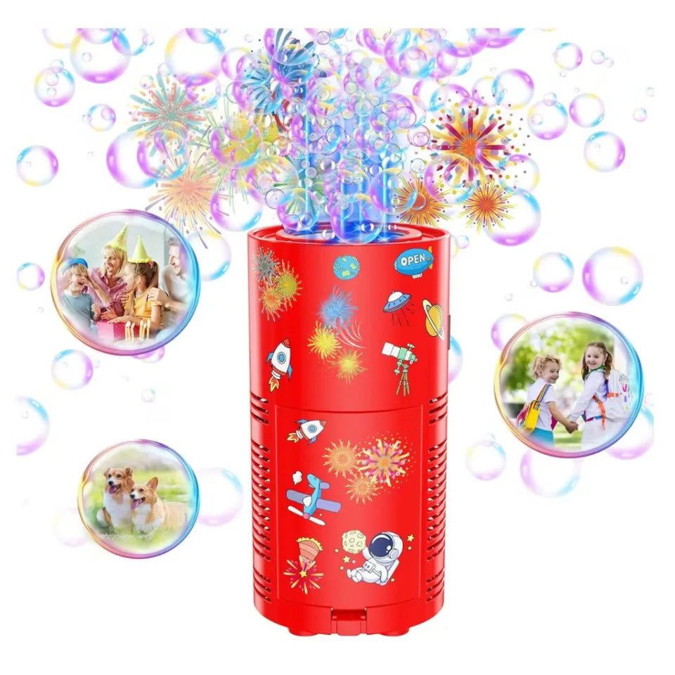 Electric Fireworks Bubble Machine Toys with Lightning & Sound