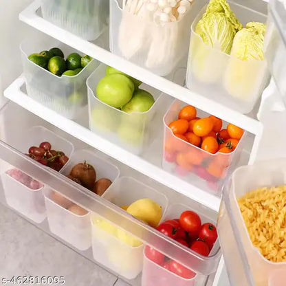 Portable Single Compartment Refrigerator Storage Box Cute Multi-Functional Design with Side Door Access for Lunch Containers