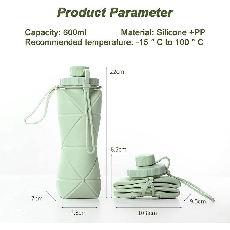 Collapsible Folding Water Bottles Foldable Tumbler For Sports Tumbler Leak Proof Bottle
