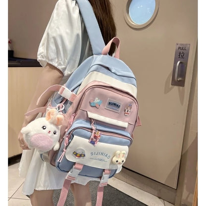 YQY New Multi-pocket Nylon School BackPack Waterproof Student Laptop Backpack For Girls College 1300