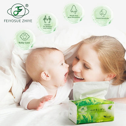 480 Sheets TC Organic Green Tea Facial Tissue Paper Towel