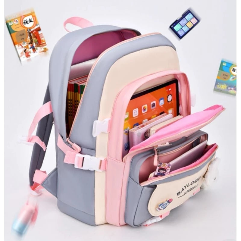 YQY New Multi-pocket Nylon School BackPack Waterproof Student Laptop Backpack For Girls College 1300