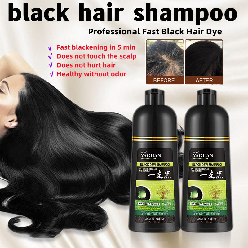 Korean Herbal Hair Color Shampoo Permanent Color 500ml