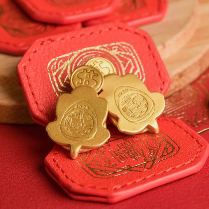 Fengshui Lucky Turtle Wallet Charm Money-biting Turtle Ornaments Decor with "Daily Wealth” for Longe