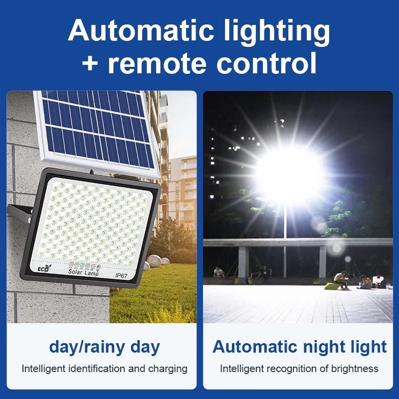 Solar Light outdoor waterproof IP68 80000W Solar flood light Indoor Light Street light With Remote