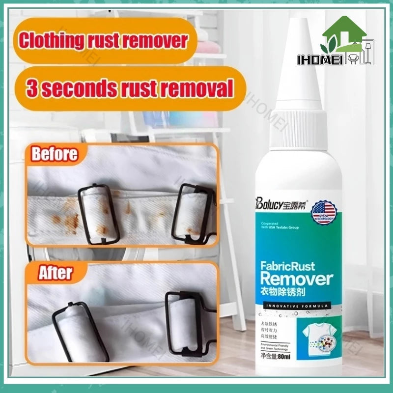 Fabric Rust Remover For Clothes Rust Stain Remover For Clothes Cleaner Drop Clothing Cleaning 80ml