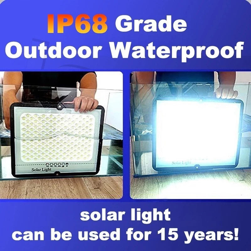 Solar Light outdoor waterproof IP68 80000W Solar flood light Indoor Light Street light With Remote