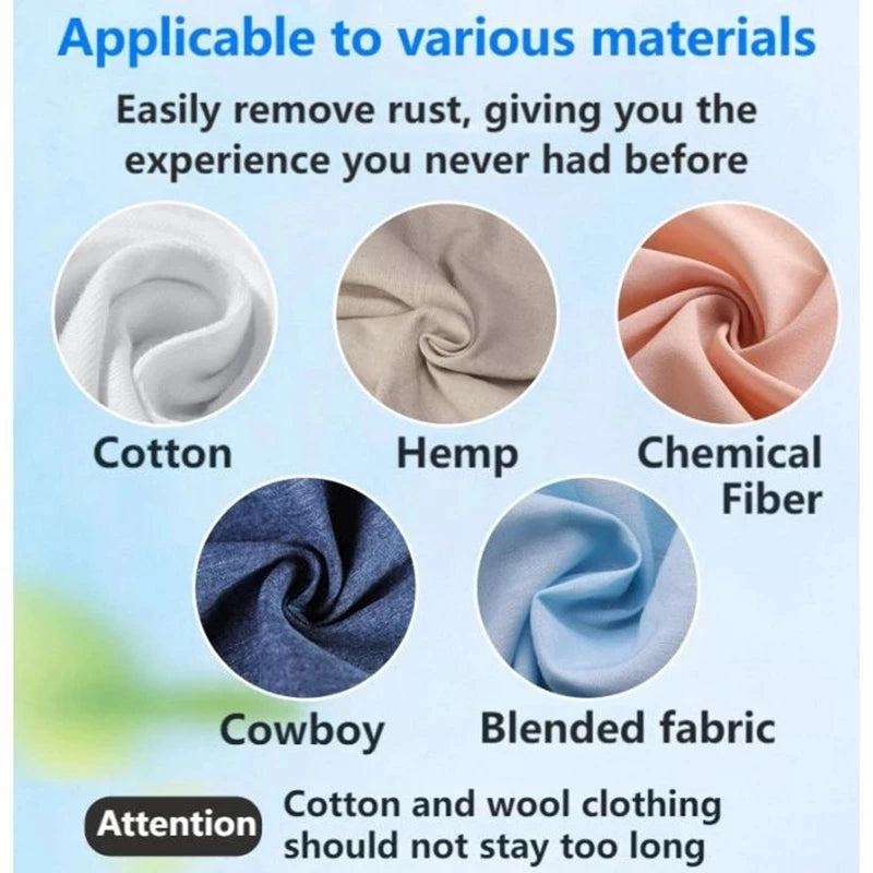 Fabric Rust Remover For Clothes Rust Stain Remover For Clothes Cleaner Drop Clothing Cleaning 80ml