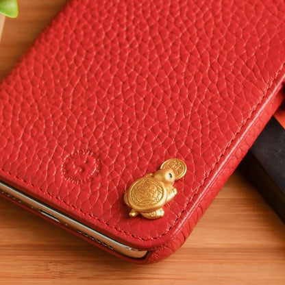 Fengshui Lucky Turtle Wallet Charm Money-biting Turtle Ornaments Decor with "Daily Wealth” for Longe