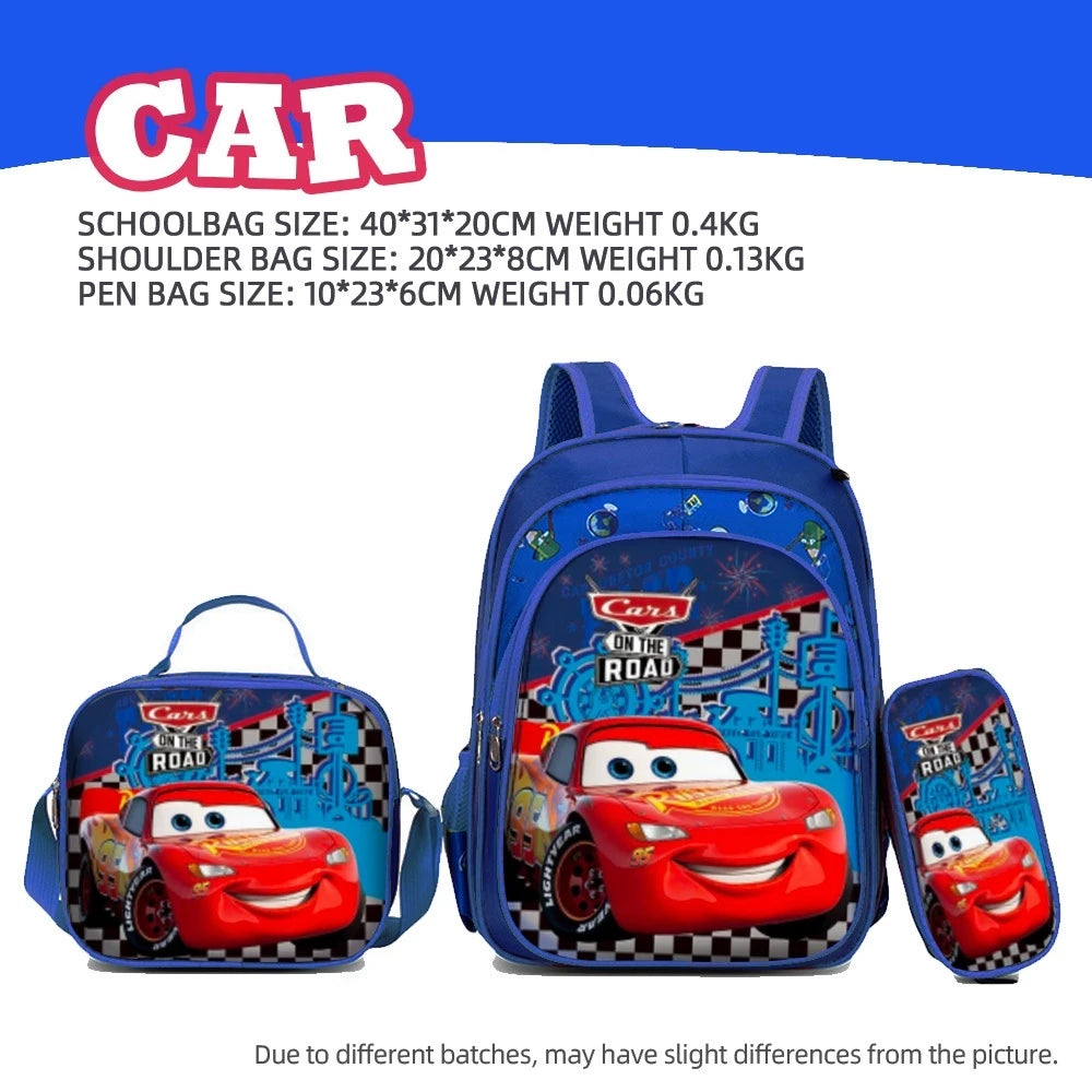 3D children's backpack lunch box pencil case student school bag unisex bag