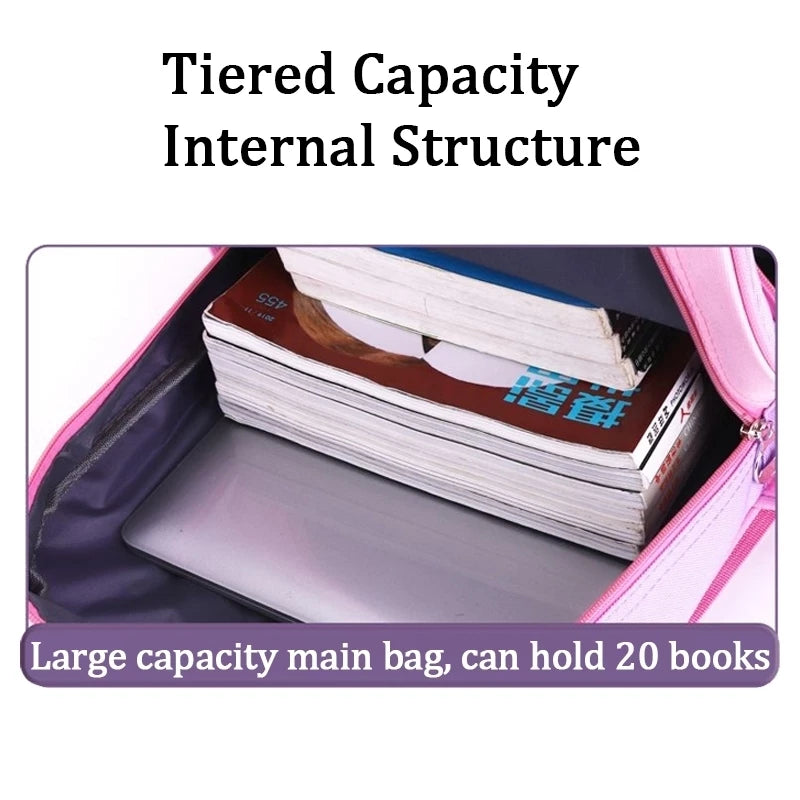 3D children's backpack lunch box pencil case student school bag unisex bag