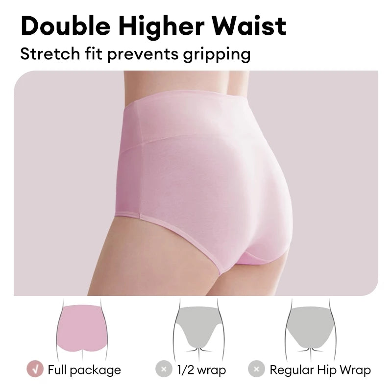 M-3XL Cotton Panties Medium/High Waist Tummy Control Elastic Design Elastic Women's underwear M1010 Assorted Random Color