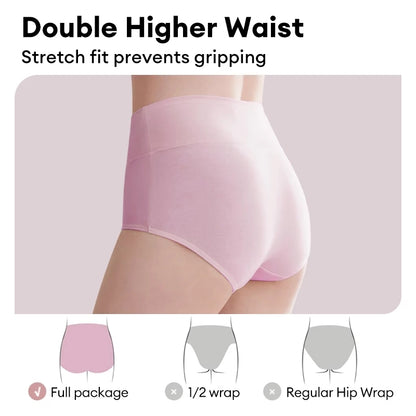 M-3XL Cotton Panties Medium/High Waist Tummy Control Elastic Design Elastic Women's underwear M1010 Assorted Random Color