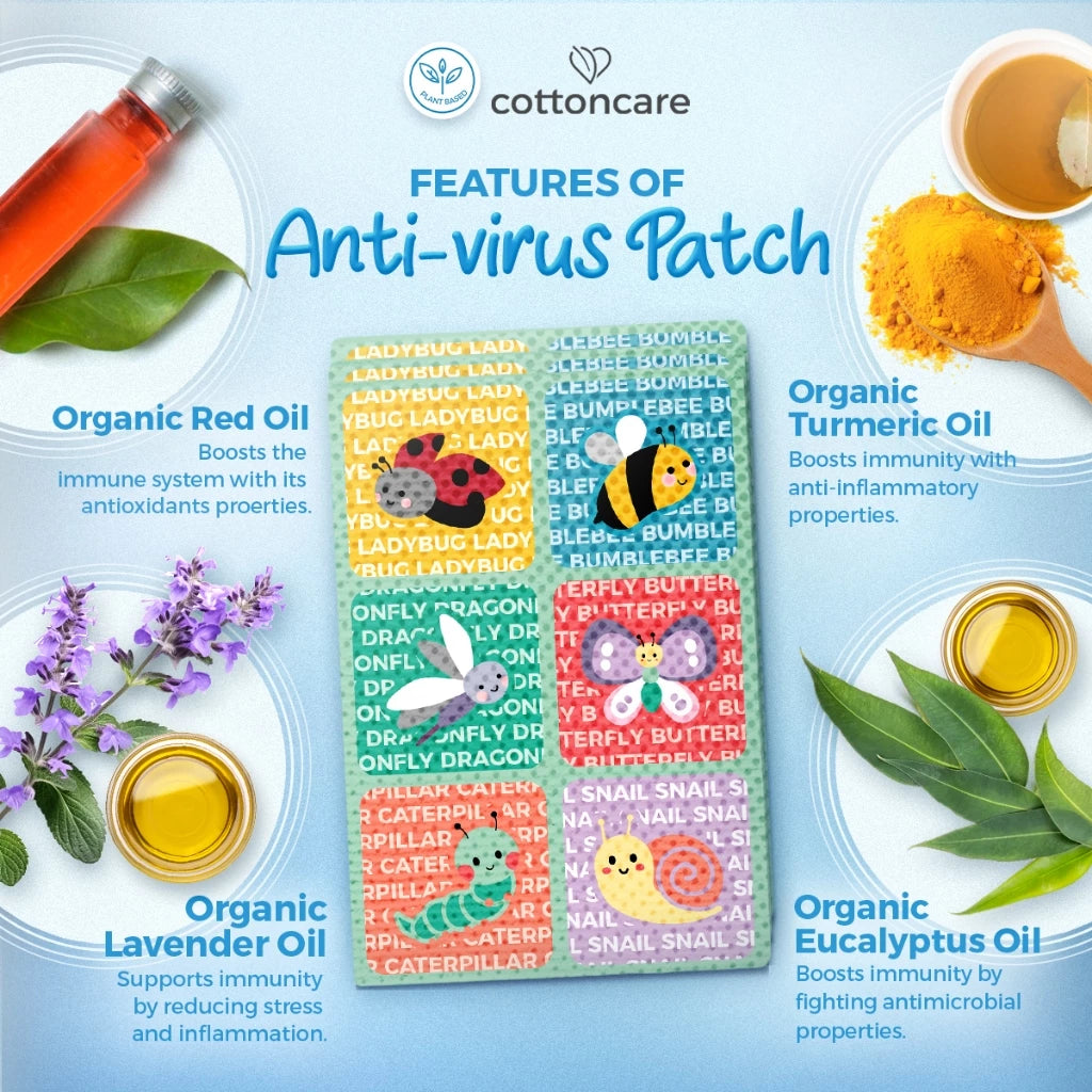 Organic Anti-Virus Stick Ons Red Onion Turmeric Sticker Patch Central Drug Free (24pcs)
