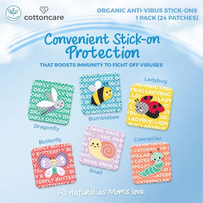 Organic Anti-Virus Stick Ons Red Onion Turmeric Sticker Patch Central Drug Free (24pcs)