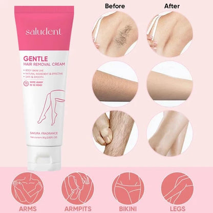 Saludent Gentle Hair Removal Cream Body care Not Stimulating 80g+Nykaa Aloe Whitening Gel