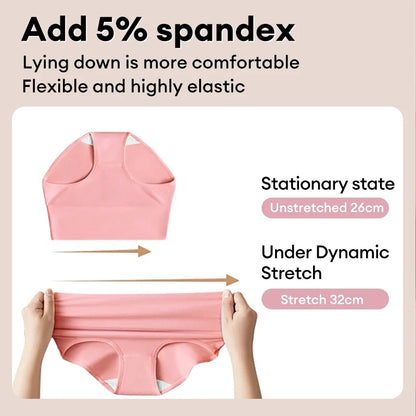 M-3XL Cotton Panties Medium/High Waist Tummy Control Elastic Design Elastic Women's underwear M1010 Assorted Random Color